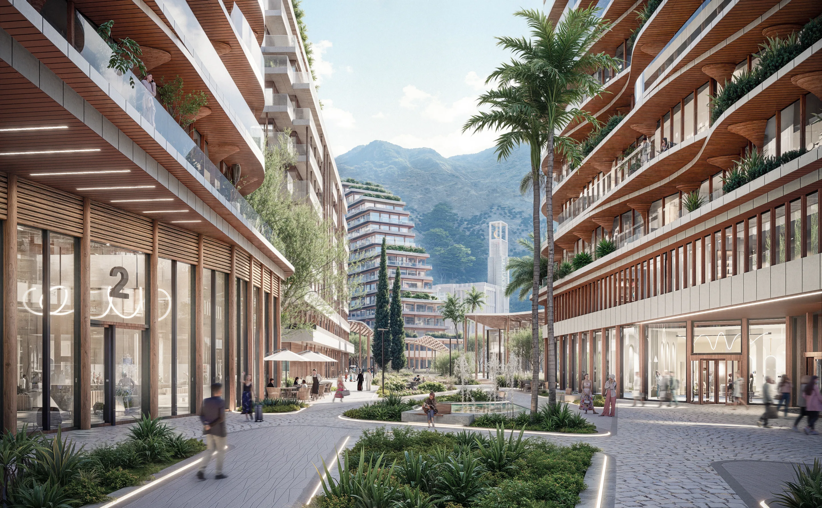 Pedestrian district at Al Yazan